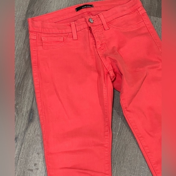 EUC FLYING MONKEY 7 (US 27) Made in USA Red Orange Staple Jeans Denim Pants - Picture 3 of 9